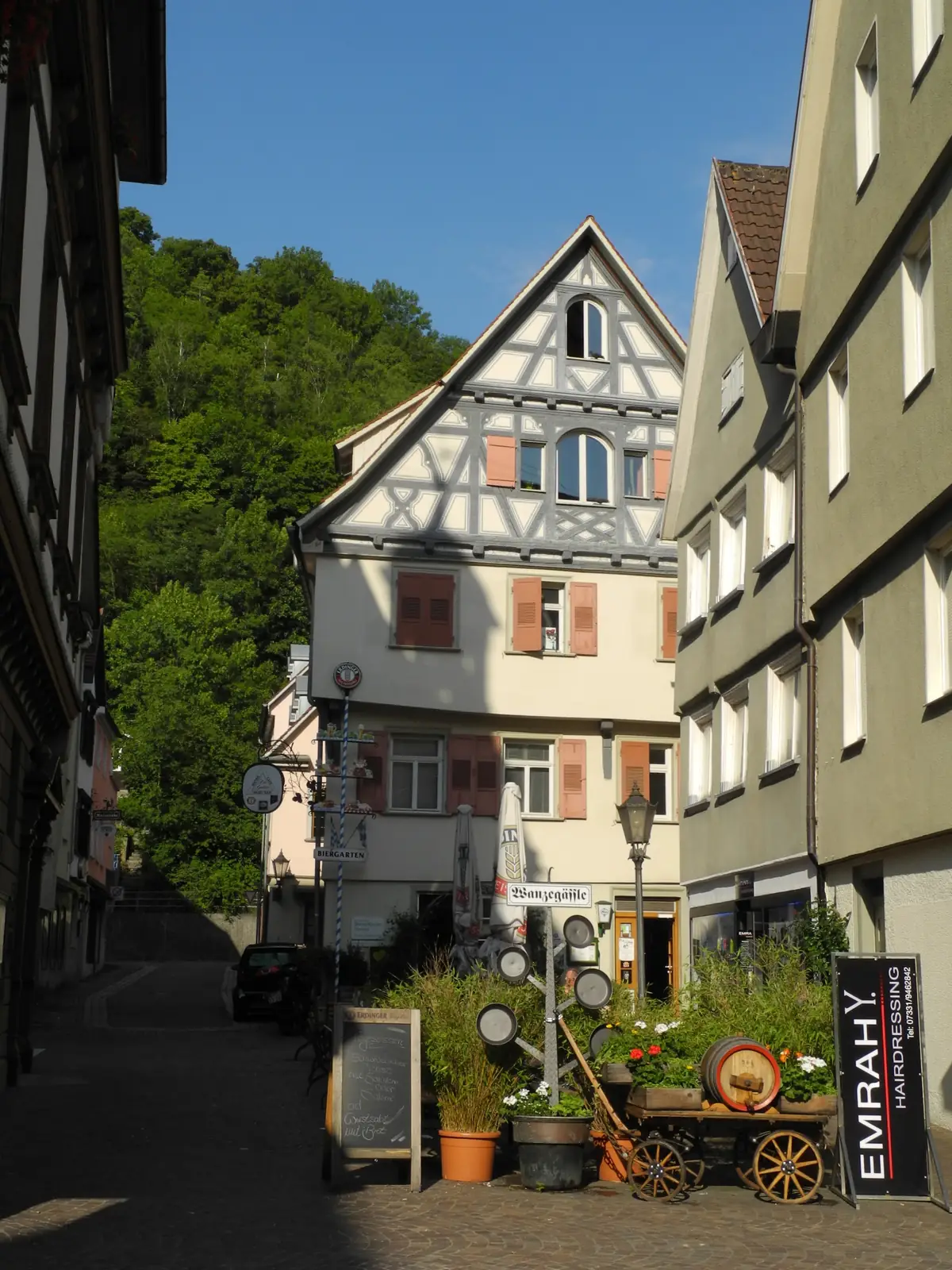 Ein Fachwerkhaus im Wanzengässle in der Geislinger Altstadt